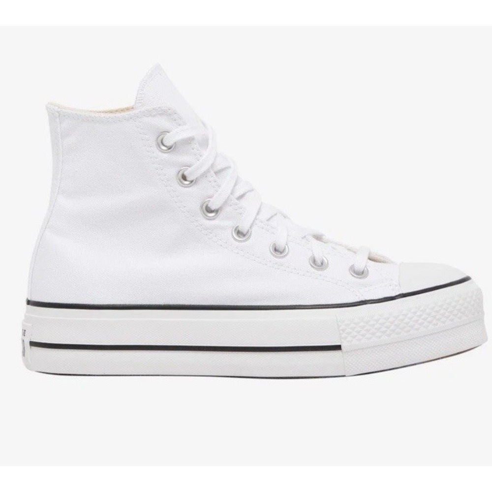 NEW Converse Chuck Taylor All Star Lift Hi Canvas Shoes 560846F White Women's 10 - Picture 4 of 11